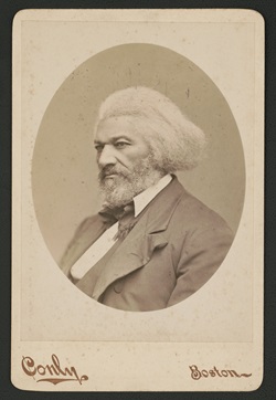 Photographic portrait of Frederick Douglass.